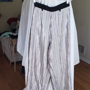 MOIS STUDIO Womens Small Pleated Mattalic Retro Pants Size Small